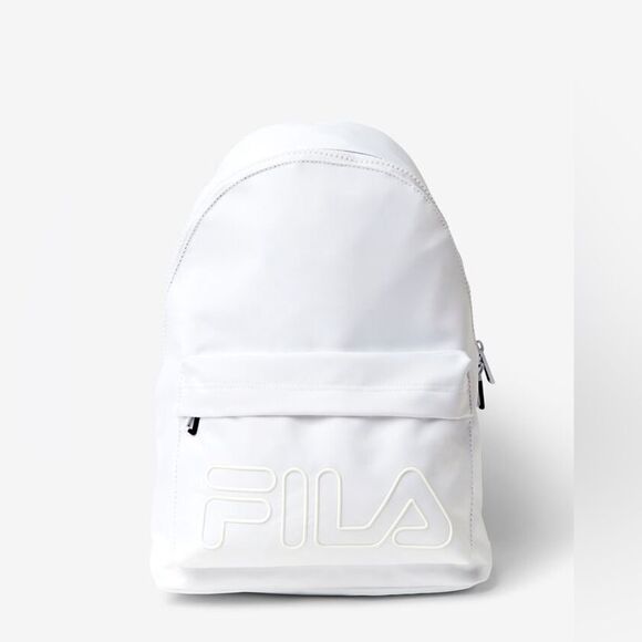 FILA All White Backpack Blue Straps - Picture 2 of 6